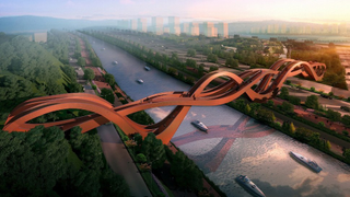 China is building an alien looking mobius strip-inspired bridge